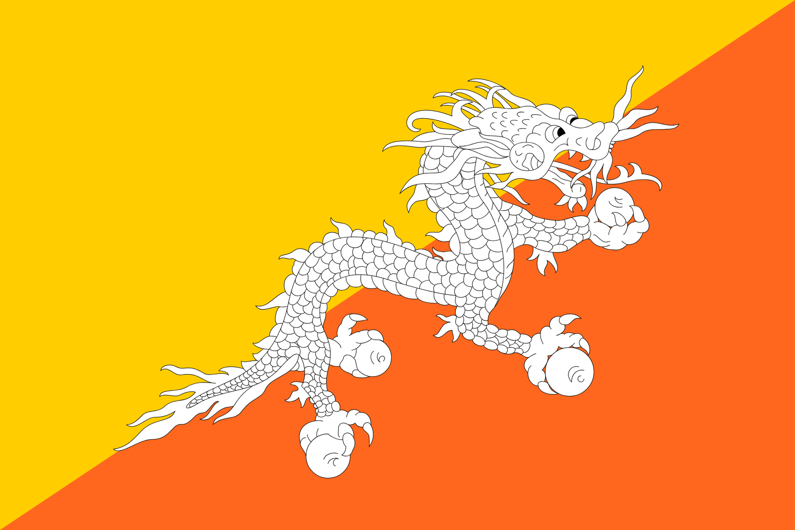 Bhutan Flag - Fabplaces 